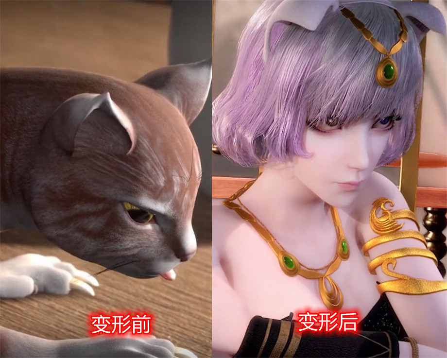 斗罗大陆魂兽化形前后对比，小白画风突变，小舞萌兔变仙女-国漫岛
